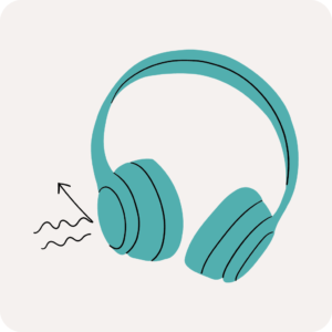 Low demand strategies icon - image of sound reducing headphones
