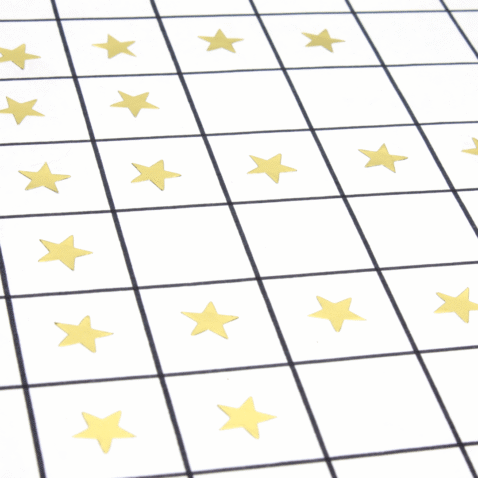 A gold star sticker reward chart