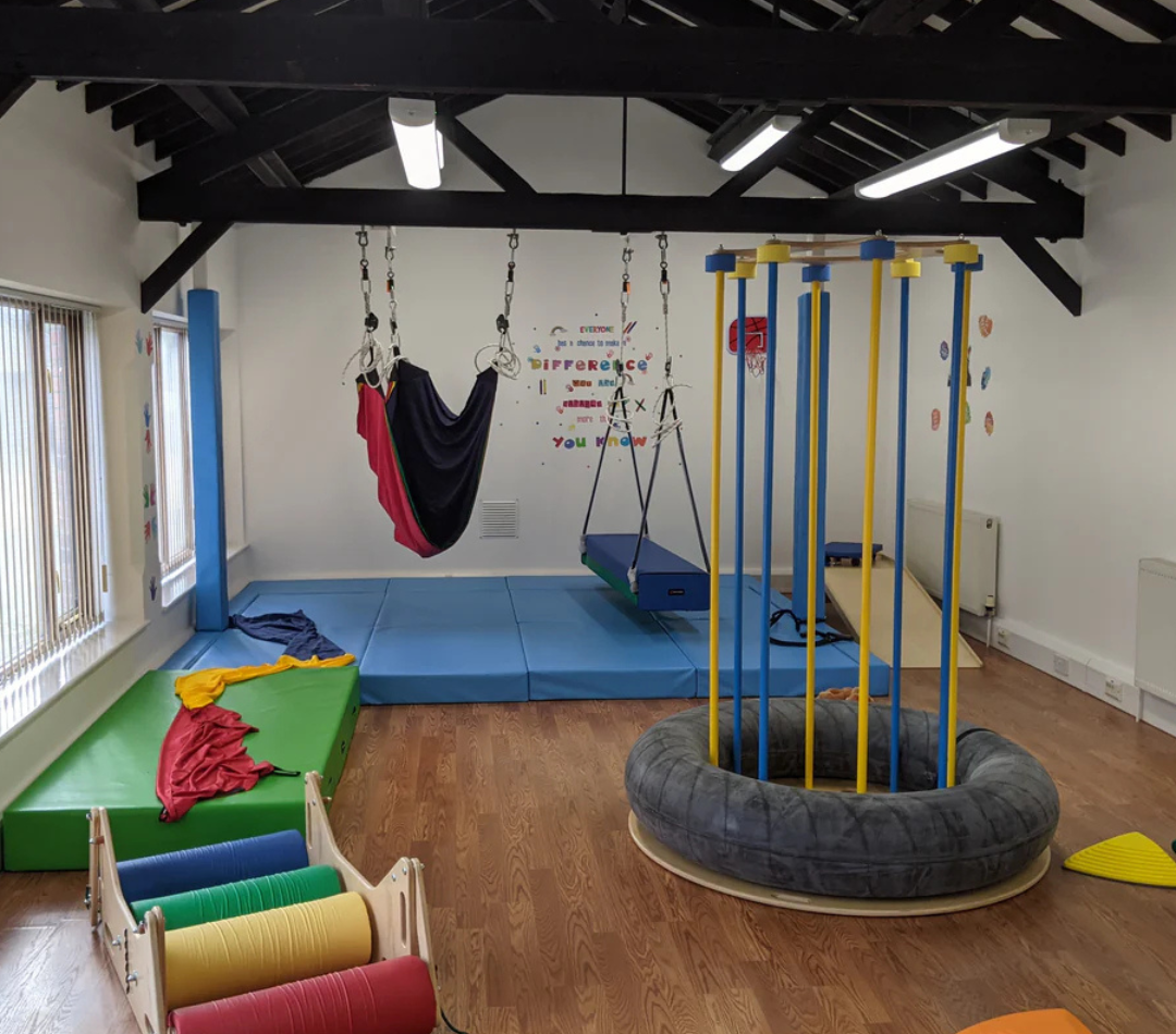 sensory equipment inside an occupational therapy space